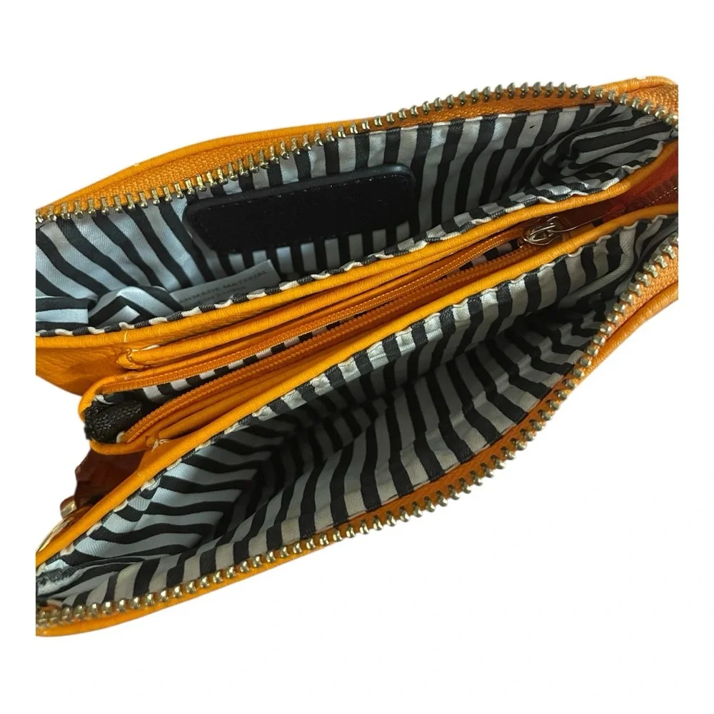 Charming Charlie Orange Woven Clutch Wristlet - Picture 7 of 10